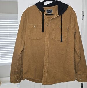 Valor Collective Men's Hooded Shirt Jacket Size Medium